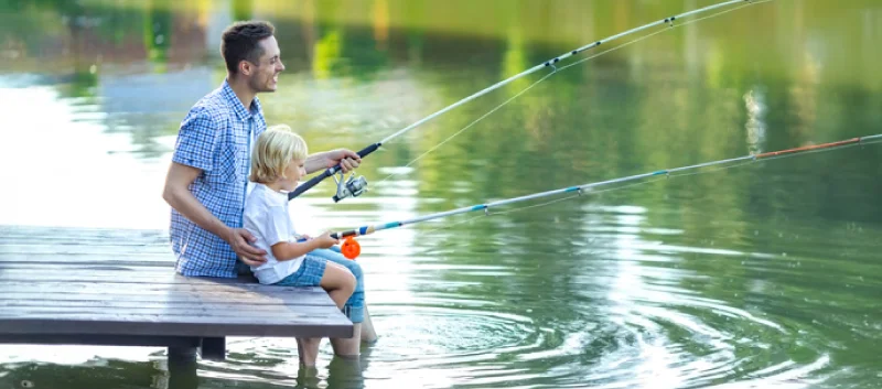 Fishing from your cabin dock